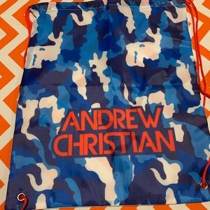 NWOT Andrew Christian drawstring bag